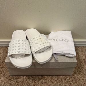 NWT Jimmy Choo Size 43 Slides Mens with original box and dustbag